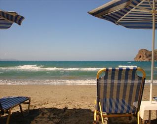 Sun-beds and umbrellas
